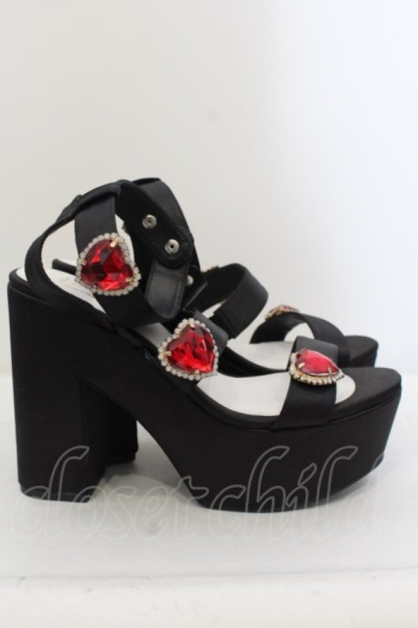 画像4: Rose Marie seoir / Triple Heart Sandal L クロ O-24-05-31-006-EL-SH-IG-ZT-K001 (4)