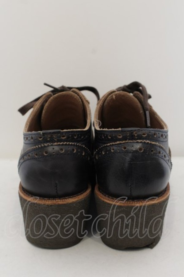 画像3: Jane Marple Dans Le Saｌon / プラットフォームのオックスフォードシューズ サイズ記載なし アウトソール約25cm ブラウン O-24-05-31-007-JM-SH-IG-ZT-K001 (3)