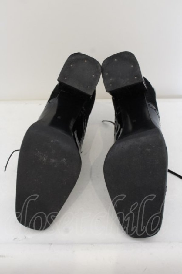 画像6: Jane Marple / ハラコ切替シューズ M クロ O-24-05-31-008-JM-SH-OW-ZT-K001 (6)