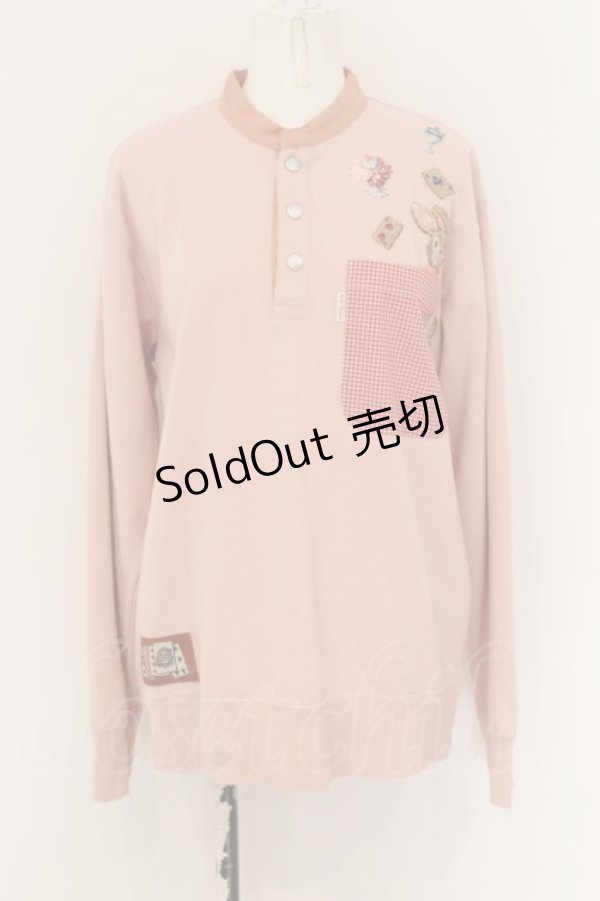 画像1: Karl Helmut / リバースフルーツパーラロングTシャツ 3（M） ピンク O-24-05-31-181-EL-TO-OW-ZI (1)