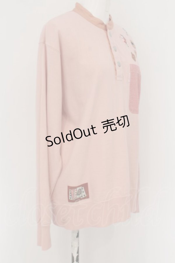 画像2: Karl Helmut / リバースフルーツパーラロングTシャツ 3（M） ピンク O-24-05-31-181-EL-TO-OW-ZI (2)