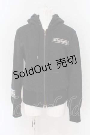 画像: GLAD NEWS / ファーフードZIPアップジャケット R ブラック O-24-06-07-039-GL-JA-SZ-ZT333