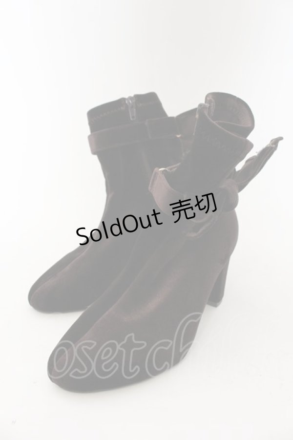 画像1: axes femme / ベロアブーティ M ブラウン O-24-07-03-087-AX-SH-IG-ZT335 (1)