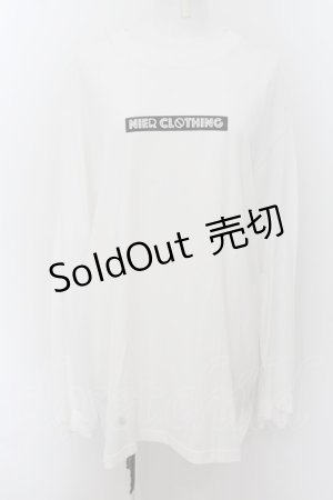 画像: NieR Clothing / BOX LOGOロングカットソー XL 白 O-24-07-08-1060-PU-TO-KB-ZI