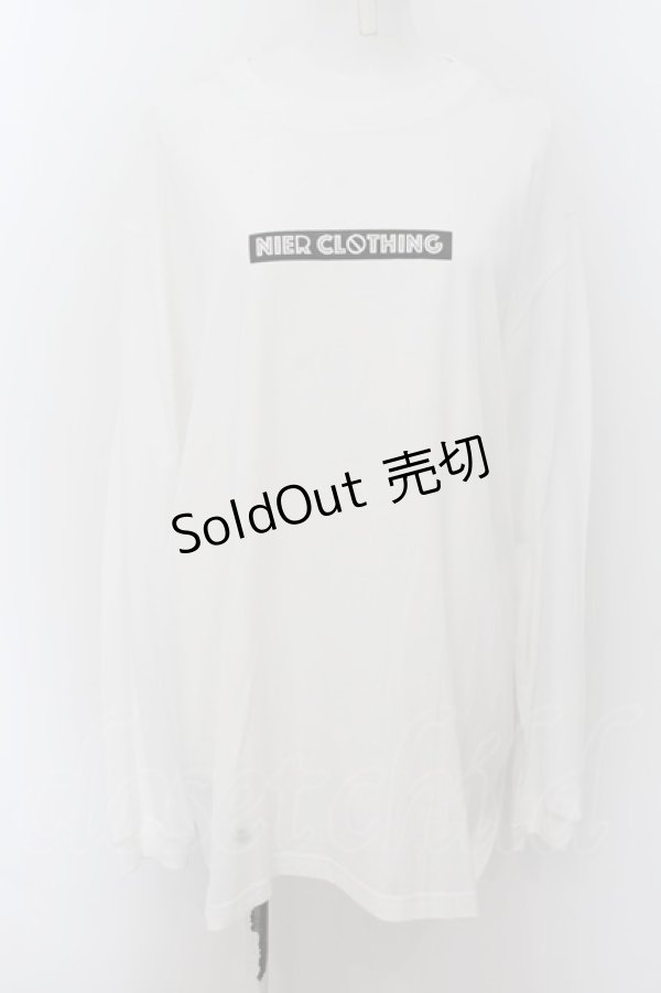 画像1: NieR Clothing / BOX LOGOロングカットソー XL 白 O-24-07-08-1060-PU-TO-KB-ZI (1)