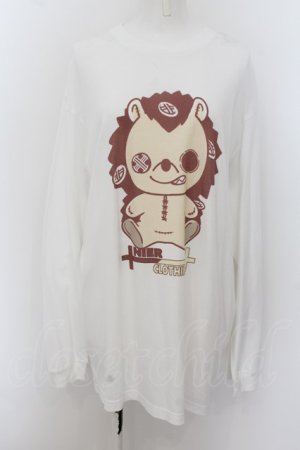 画像: NieR Clothing / ぼっちプリントロングカットソー XL 白 O-24-07-08-1061-PU-TO-KB-ZT319