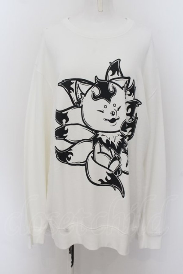 画像1: NieR Clothing / プリントSWEAT   白 O-24-07-08-1062-PU-TO-KB-ZT319 (1)