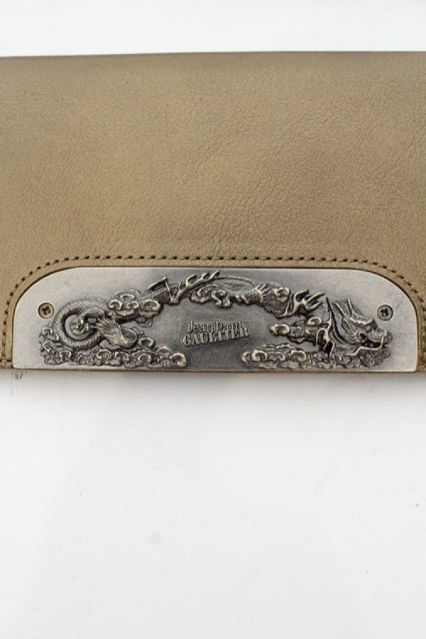 画像3: Jean Paul GAULTIER / ドラゴンメタルプレート長財布＆ウォレットチェーン  ゴールド O-24-07-08-1072-GO-ZA-YM-OS (3)