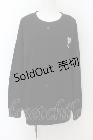 画像: NieR CLOTHING / FRONT BUTTON COTTON PULLOVER  黒 O-24-07-08-1012-PU-TO-KB-ZI