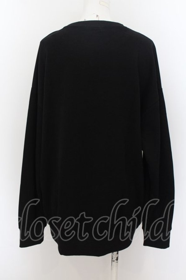 画像3: NieR Clothing / FRONT BUTTON COTTON PULLOVER  黒 O-24-07-08-1012-PU-TO-KB-ZI (3)