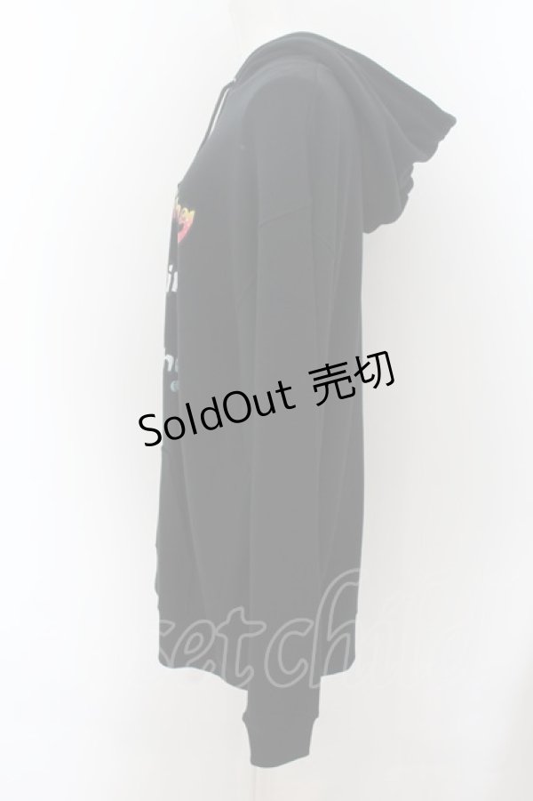 画像2: NieR CLOTHING / プリントフードパーカー  黒 O-24-07-08-1002-PU-TO-KB-ZI (2)