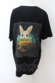 画像1: NieR Clothing / うさぎptTシャツ  黒 O-24-07-08-1019-PU-TS-SZ-ZT318 (1)