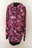 画像3: NieR Clothing / 総柄ZIPパーカー  ピンクパープル O-24-07-08-1029-PU-TO-KB-ZI (3)