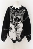 画像1: REFLEM / REFLEM×DEATH NOTE ダメージニットソー(弥 海砂)  ブラック×ホワイト O-24-07-20-038-PU-TO-IG-ZI (1)