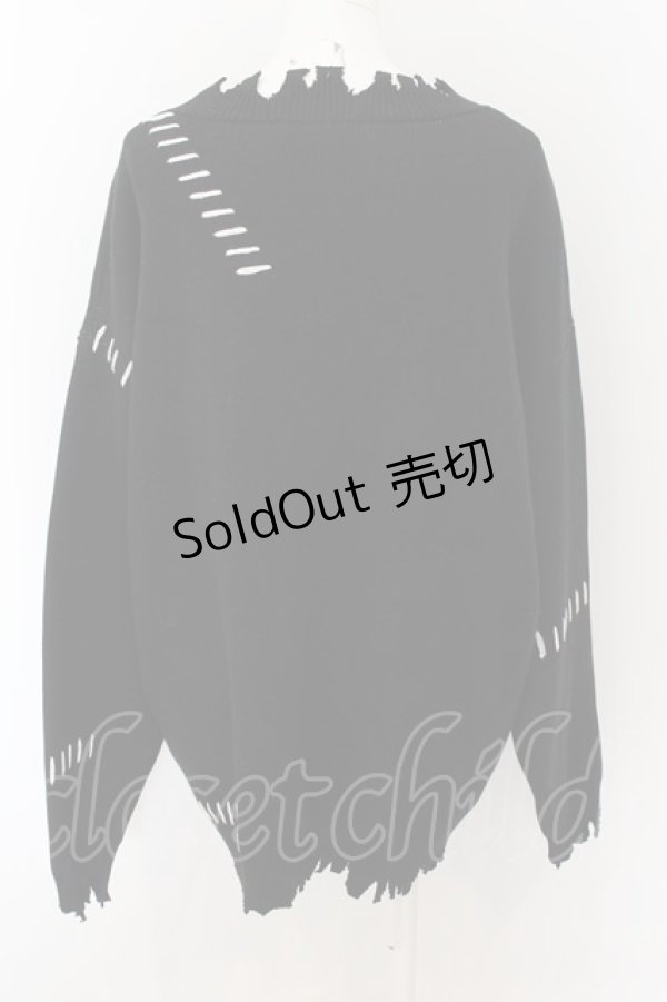 画像3: REFLEM / REFLEM×DEATH NOTE ダメージニットソー(弥 海砂)  ブラック×ホワイト O-24-07-20-038-PU-TO-IG-ZI (3)