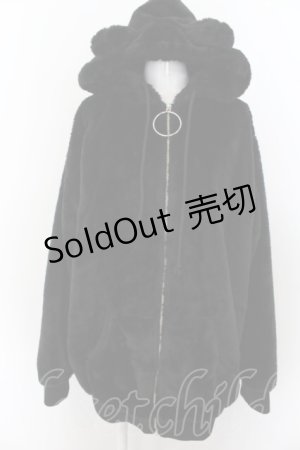 画像: KRY CLOTHING / NEKOKAKUMAボアパーカー  ブラック O-24-07-26-057-EL-TO-OW-ZT091