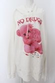 画像1: Wrouge / NO! DRUG!パーカー  ホワイト O-24-07-26-075-PU-TO-OW-ZT114 (1)