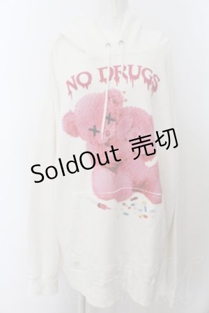 画像: Wrouge / NO! DRUG!パーカー  ホワイト O-24-07-26-075-PU-TO-OW-ZT114