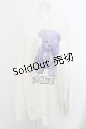 画像: Wrouge / Confined Bear　BIGパーカー  ホワイト O-24-07-26-076-PU-TO-OW-ZT343