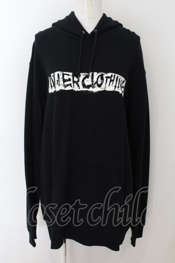 画像1: NieR Clothing / NIER FRONT LOGO HOODIE 2XL ブラック O-24-07-29-1048-PU-TO-IG-ZT303 (1)