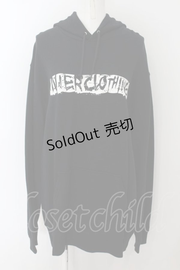 画像1: NieR Clothing / NIER FRONT LOGO HOODIE 2XL ブラック O-24-07-29-1048-PU-TO-IG-ZT303 (1)