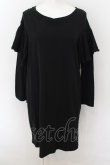 画像1: RNA / ショルダーフリルカットワンピース M ブラック O-24-07-29-1068-PU-OP-IG-ZT017 (1)