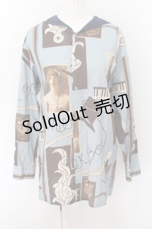 画像: MILKBOY / HOME セーラーシャツ  ブルー O-24-07-29-1091-MB-BL-YM-ZT037