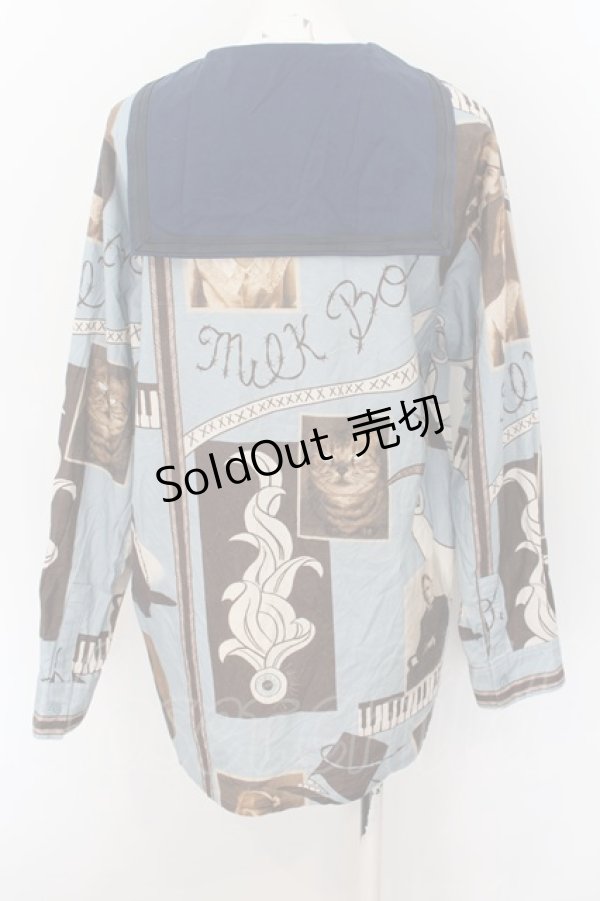 画像3: MILKBOY / HOME セーラーシャツ  ブルー O-24-07-29-1091-MB-BL-YM-ZT037 (3)