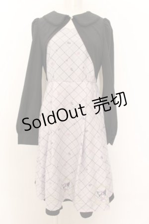 画像: axes femme POETIQUE / クロミ/ティールームワンピース M クロ×ラベンダー O-24-07-31-065-AX-OP-OW-OS