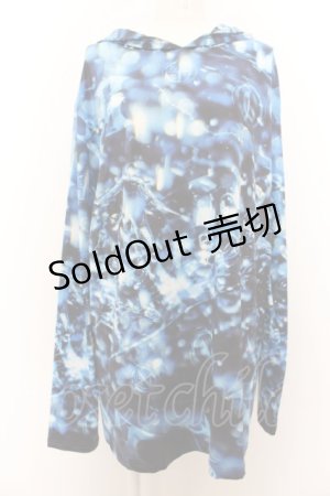 画像: NieR Clothing / HYDRO SPLASHパーカー  ブラック×ブルー O-24-07-31-2090-PU-TO-IG-ZT024