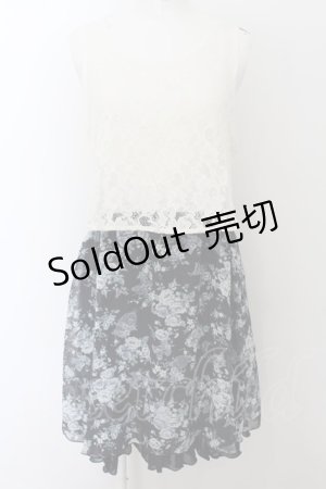 画像: axes femme / レース×メルヘン花柄チュニック M コン O-24-08-12-019-AX-TO-SZ-ZT079