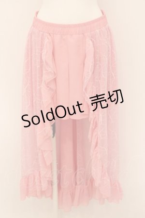 画像: Qutie Frash / レースフィッシュテールスカート  ピンク O-24-08-13-005-QU-SK-IG-ZI