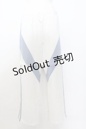 画像: REFLEM / 2WAY切替ジャージパンツ F ホワイトｘサックス O-24-08-18-048-PU-PA-YM-ZI