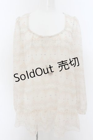 画像: Cherir la femme / スカラップptチュニック M キナリ O-24-08-22-006-LO-TO-OW-ZT189