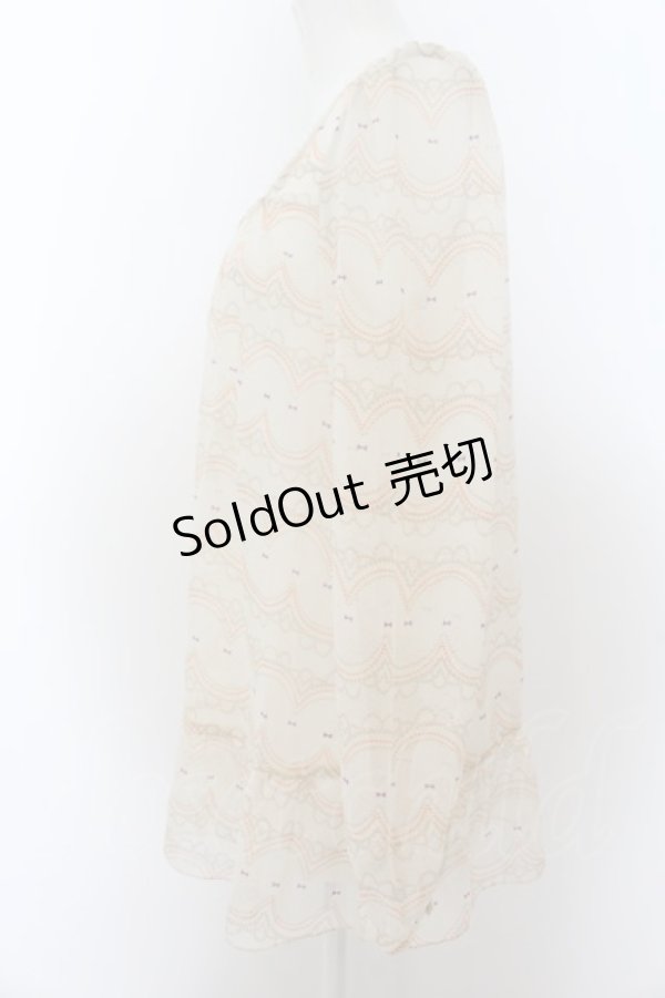 画像2: Cherir la femme / スカラップptチュニック M キナリ O-24-08-22-006-LO-TO-OW-ZT189 (2)