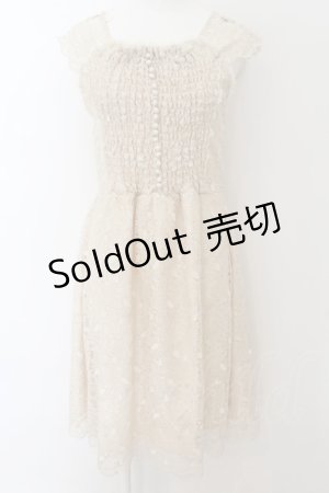 画像: axes femme NOSTALGIE / ケミカル総レースワンピース M キナリ O-24-08-24-099-AX-OP-OW-ZT177
