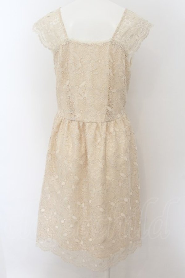 画像3: axes femme NOSTALGIE / ケミカル総レースワンピース M キナリ O-24-08-24-099-AX-OP-OW-ZT177 (3)