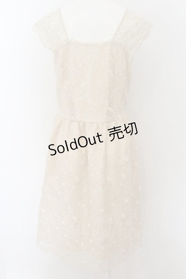 画像3: axes femme NOSTALGIE / ケミカル総レースワンピース M キナリ O-24-08-24-099-AX-OP-OW-ZT177 (3)