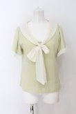 画像1: axes femme / シフォンタイ襟付きTシャツ  ミント O-24-08-30-041-AX-TO-IG-ZT091 (1)