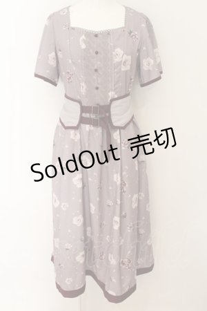 画像: 【SALE】axes femme / パイピング花柄ワンピ M ピンク O-24-09-02-045-AX-OP-OW-ZT234