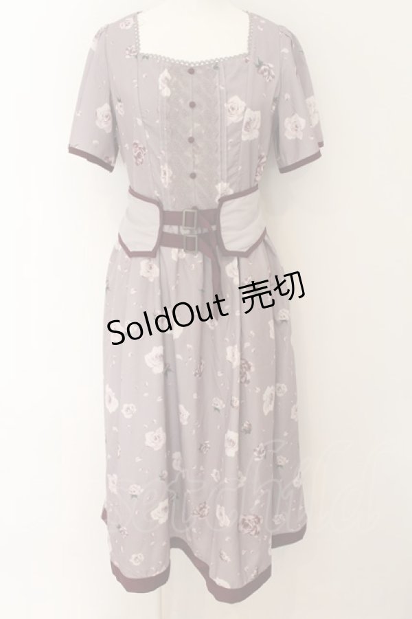 画像1: 【SALE】axes femme / パイピング花柄ワンピ M ピンク O-24-09-02-045-AX-OP-OW-ZT234 (1)