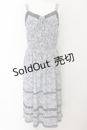 画像: axes femme / 小花柄キャミワンピース M ブルー系 O-24-09-02-059-AX-OP-IG-ZT118