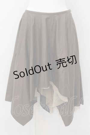 画像: 【SALE】abilletage / フェイクレザーアシンメトリースカート  ブラウン O-24-09-14-047-GO-ZA-SZ-ZT-CL001