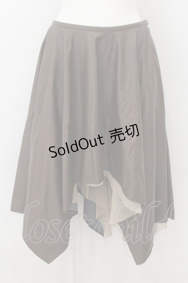 画像1: 【SALE】abilletage / フェイクレザーアシンメトリースカート  ブラウン O-24-09-14-047-GO-ZA-SZ-ZT-CL001 (1)