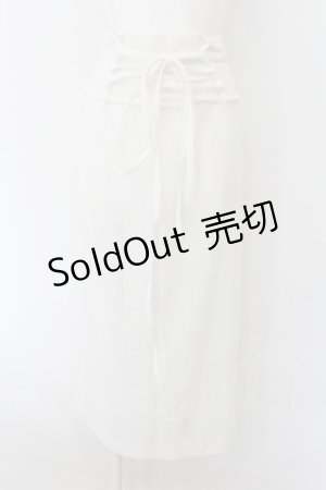 画像: Melt the lady / シアーメッシュスカート S シロ O-24-09-14-007-PU-SK-IG-OS