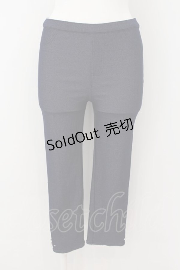 画像1: axes femme / 裾プチバラ使いレギンス M アオ O-24-09-14-091-AX-PA-OW-ZT251 (1)