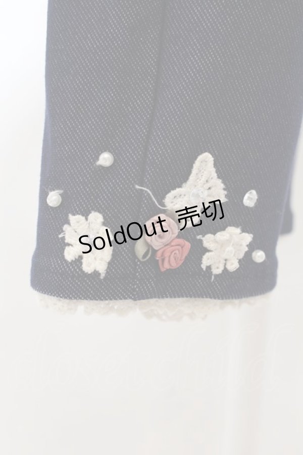 画像2: axes femme / 裾プチバラ使いレギンス M アオ O-24-09-14-091-AX-PA-OW-ZT251 (2)