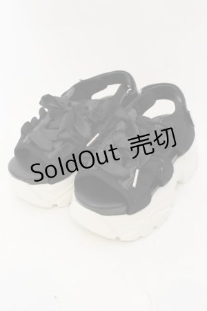 画像: axes femme POETIQUE / レースアップスポサン S クロ×シロ O-24-09-16-035-AX-SH-IG-ZT273