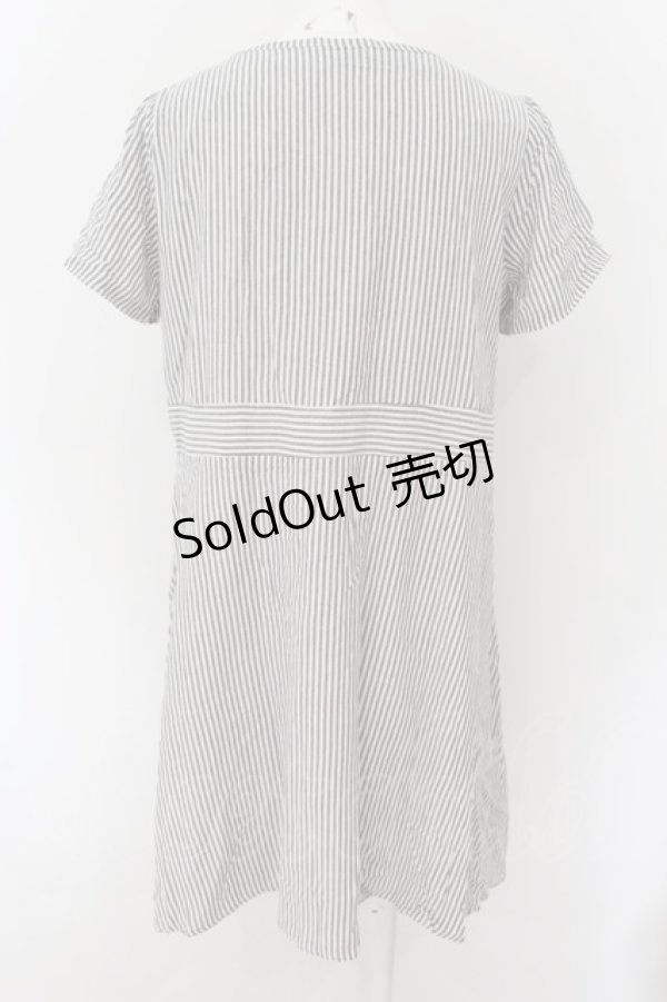 画像3: axes femme POETIQUE / ひまわりストライプワンピース M グレー O-24-09-16-069-AX-OP-OW-ZT137 (3)