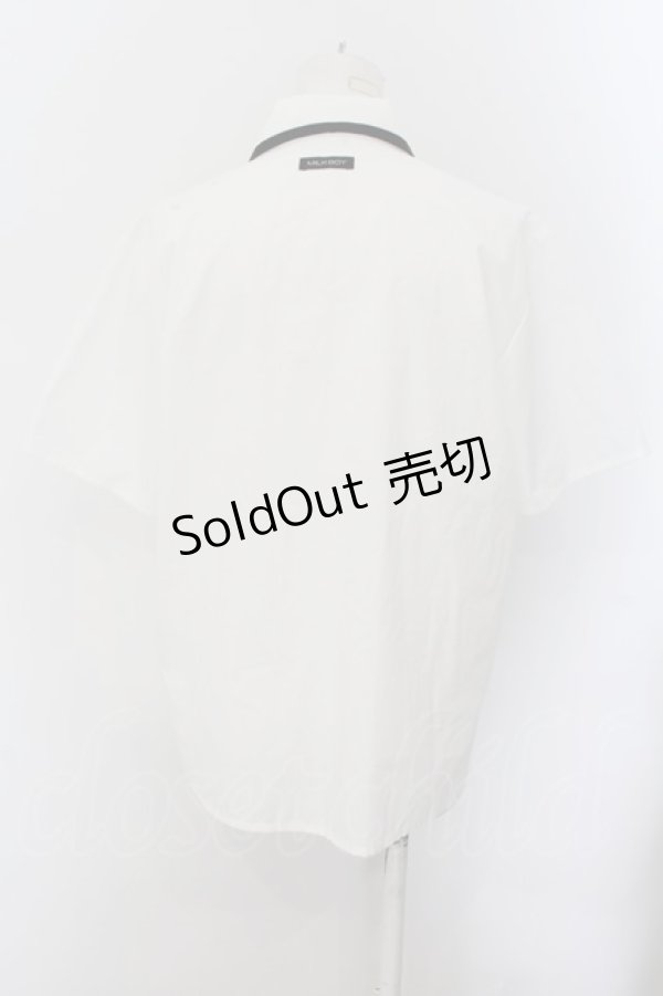 画像4: MILKBOY / JANITOR SHIRTS  ホワイト O-24-09-19-038-MB-BL-OW-ZT037 (4)